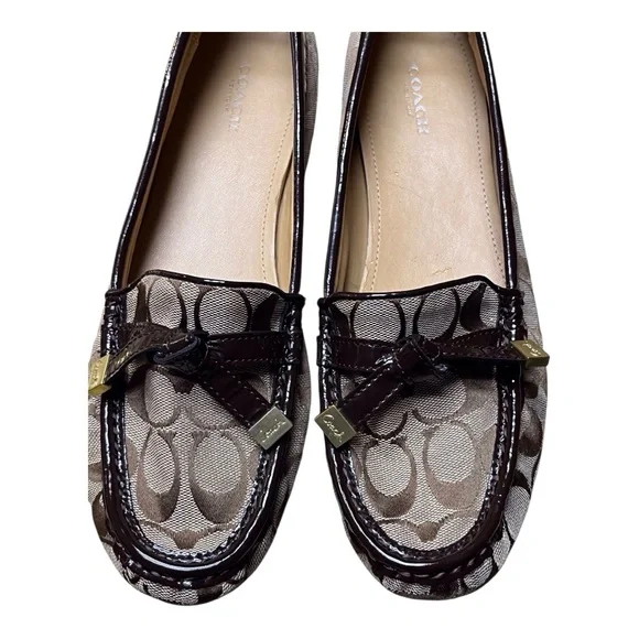 COACH Frida Monogrammed Canvas Loafers - Picture 2 of 9
